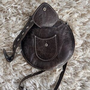 Brown Leather Crossbody Bag boho
